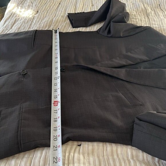 Canali Men 46L US Blazer Two Button Career Suit Jacket Gray Wool Made in Italy - Picture 11 of 12